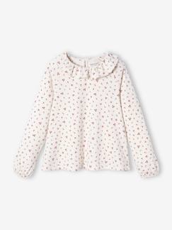 Maedchenkleidung-Shirts & Rollkragenpullover-Mädchen Blusenshirt mit Kragen, Blumenprint Oeko-Tex