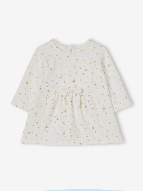 Mädchen Baby-Set: Kleid & Strumpfhose - beige - 2