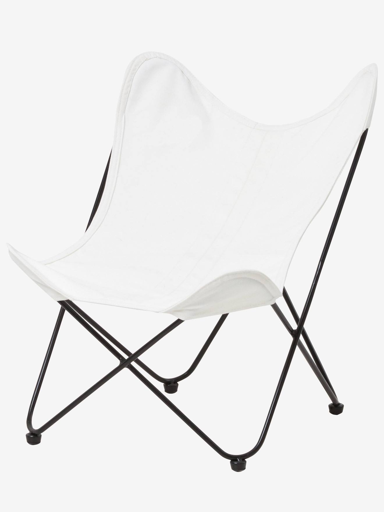 Vertbaudet Kinderzimmer Sessel Mit Metallgestell Wollweiß Einheitsgröße