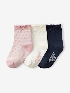Babymode-Socken & Strumpfhosen-3er-Pack Mädchen Baby Socken, Ajourstrick