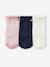 3er-Pack Mädchen Baby Socken, Ajourstrick - wollweiß - 2