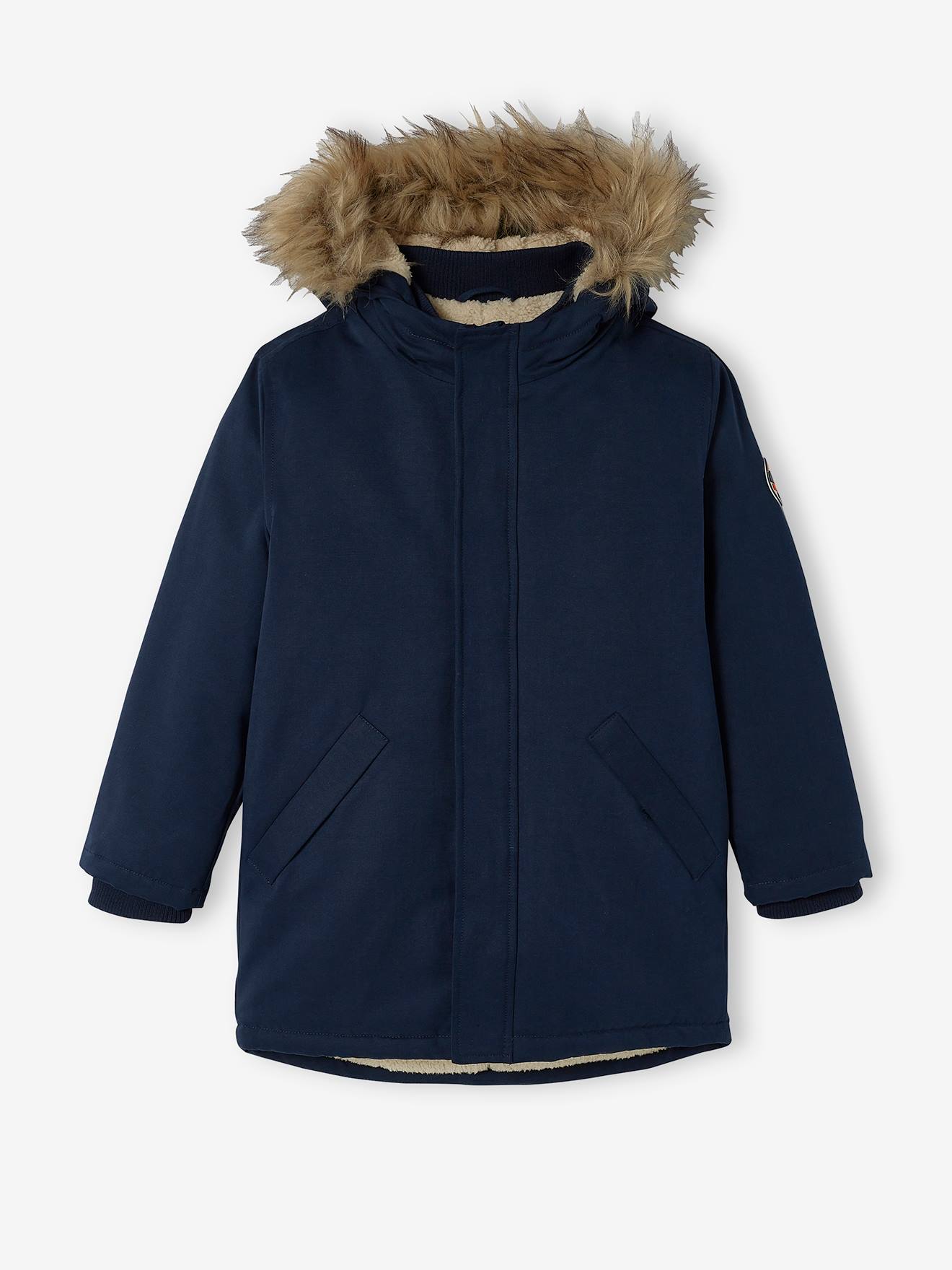 Jungen Winterjacke mit Teddyfleece-Futter