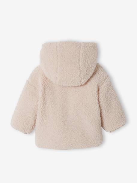 Baby Webpelz-Jacke, Wattierung Recycling-Polyester - wollweiß - 3