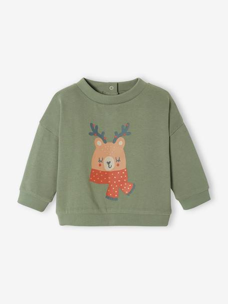 Baby Weihnachts-Sweatshirt - grün - 1