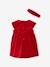 Baby Weihnachts-Set: Kleid & Haarband - rot - 2