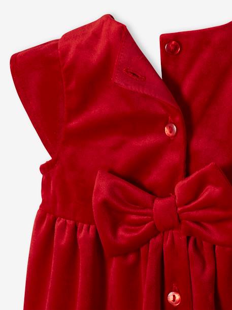 Baby Weihnachts-Set: Kleid & Haarband - rot - 4