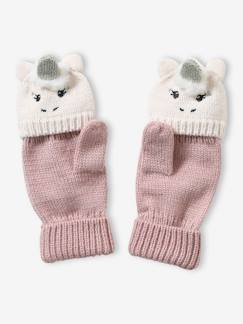 Maedchenkleidung-Mädchen 2-in-1-Handschuhe, Einhorn