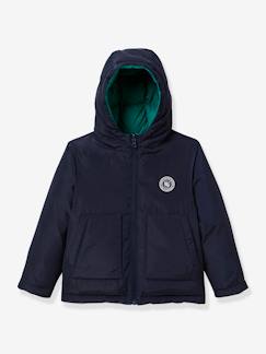 Jungenkleidung-Jacken & Mäntel-Wendbare Jungen Daunenjacke CYRILLUS