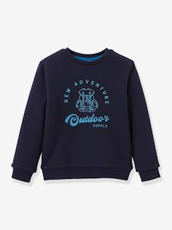 Jungenkleidung-Pullover, Strickjacken, Sweatshirts-Jungen Sweatshirt mit Teddyfleece-Futter CYRILLUS