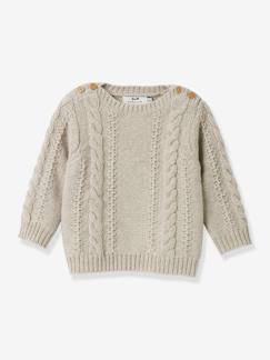 Baby Pullover mit Zopfmuster CYRILLUS, Recycling-Wolle -  - [numero-image]