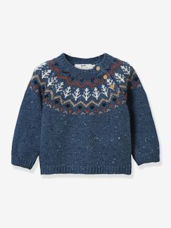 Babymode-Pullover, Strickjacken & Sweatshirts-Pullover-Baby Jacquardpullover CYRILLUS
