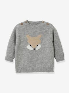 Babymode-Pullover, Strickjacken & Sweatshirts-Pullover-Baby Pullover CYRILLUS mit Lammwolle