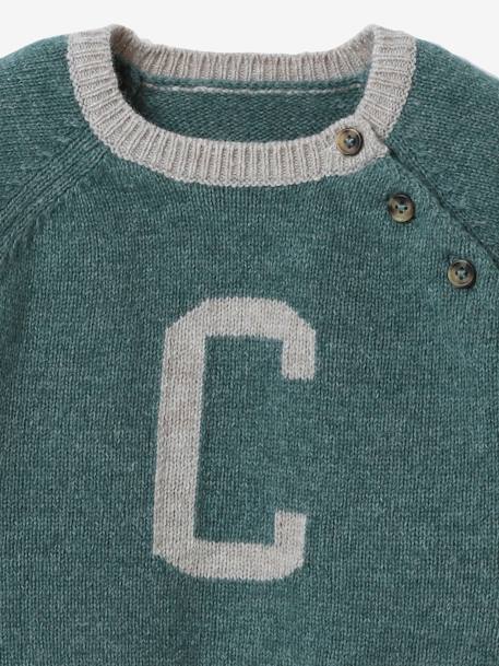 Baby Pullover CYRILLUS mit Lammwolle - grün - 3