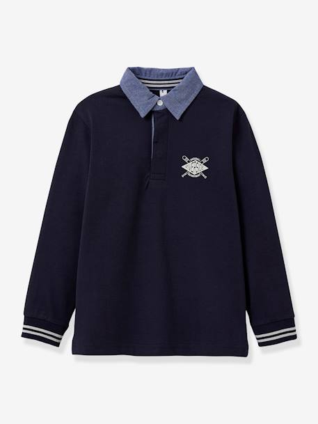 Jungen Poloshirt CYRILLUS, Bio-Baumwolle - marine - 1