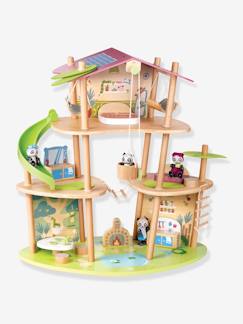 Spielzeug-Miniwelten, Konstruktion & Fahrzeuge-Figuren, Miniwelten, Helden & Tiere-Kinder Pandahaus HAPE mit Holz FSC