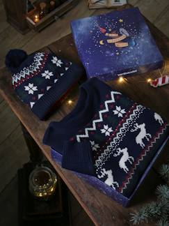 Jungenkleidung-Jungen Geschenk-Set: Pullover & Mütze, Weihnachten