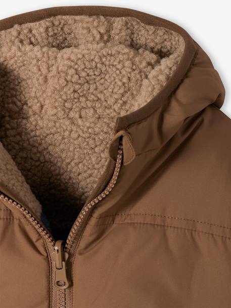 Baby Wendejacke mit Kapuze, Wattierung Recycling-Polyester - beige - 6