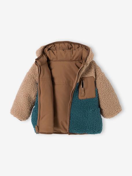 Baby Wendejacke mit Kapuze, Wattierung Recycling-Polyester - beige - 9