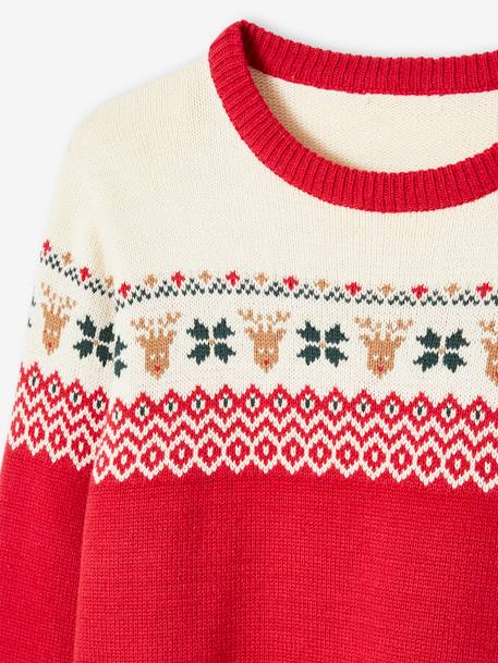 Capsule Collection: Eltern Weihnachts-Pullover Oeko-Tex - rot+tanne - 5