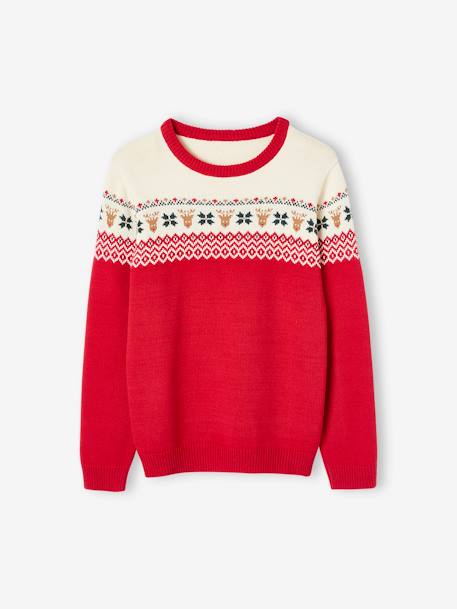 Capsule Collection: Eltern Weihnachts-Pullover - rot+tanne - 3