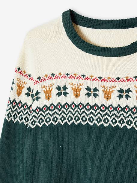 Capsule Collection: Eltern Weihnachts-Pullover Oeko-Tex - rot+tanne - 12