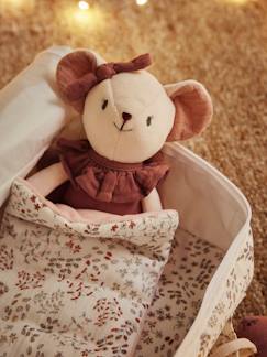 Spielzeug-Baby-Stoffmaus im Koffer „Landhaus“