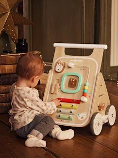 Spielzeug-Baby-Schaukeltiere, Lauflernwagen, Lauflernhilfe & Rutschfahrzeuge-Activity-Lauflernwagen mit Instrumenten, Holz FSC®
