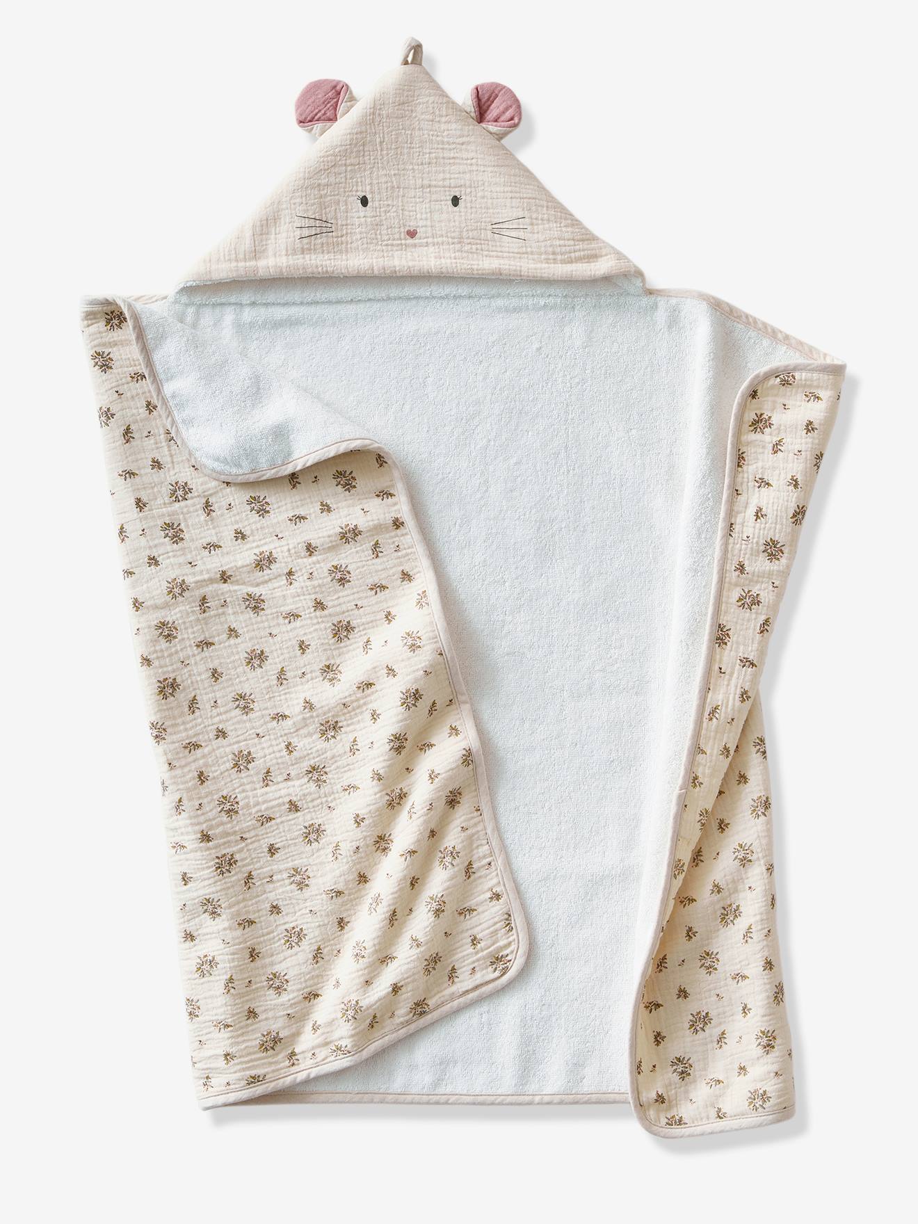 Thumbnail - Baby Kapuzenbadetuch LANDHAUS mit Geschenkverpackung