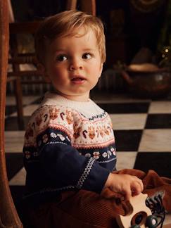 Babymode-Pullover, Strickjacken & Sweatshirts-Pullover-Baby Weihnachtspullover, Jacquardstrick Oeko-Tex