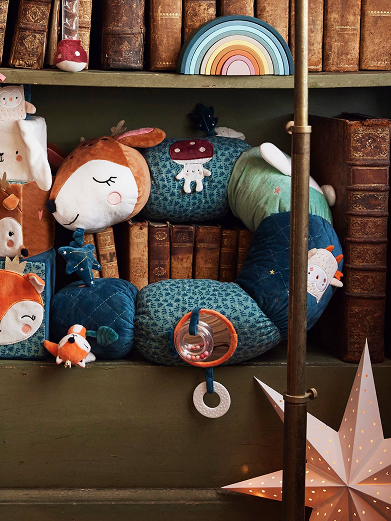 Baby Activity-Schlange MÄRCHENWALD, lange Activity-Rolle grün von vertbaudet