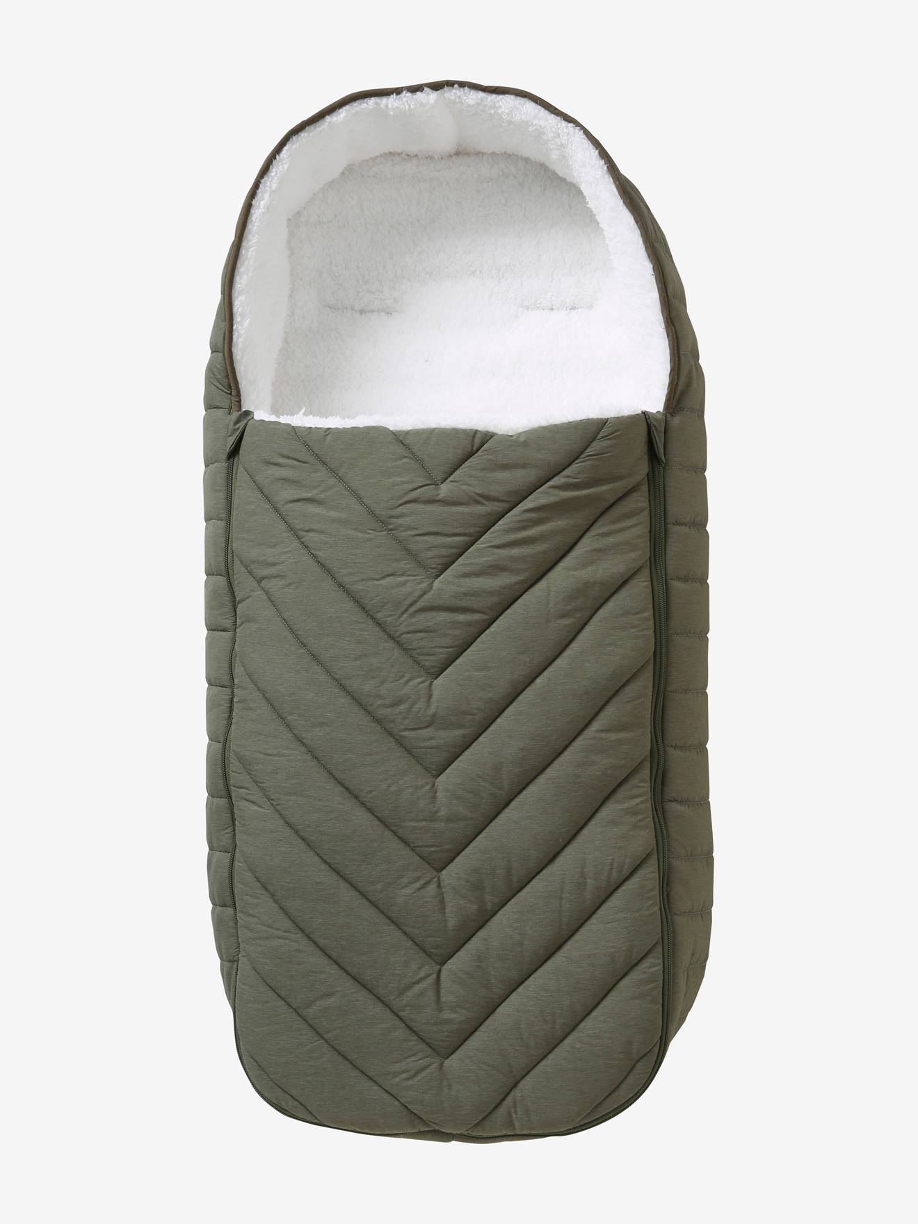 Vertbaudet Gesteppter Kinderwagen-Ausfahrsack Salbei Salbeigrün Einheitsgröße