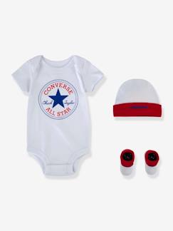 Babymode-3-teiliges Baby-Set CONVERSE: Body, Mütze & Socken