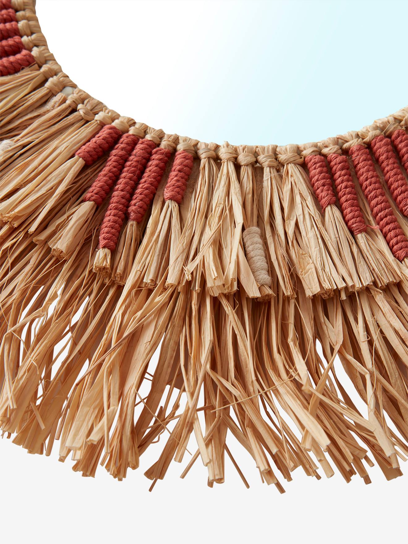 Thumbnail - Runder Kinderzimmer Spiegel aus Naturbast