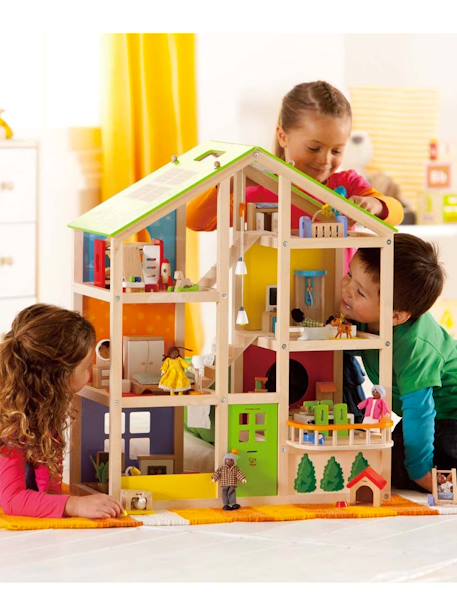 Großes Puppenhaus von HAPE, möbliert - mehrfarbig - 7
