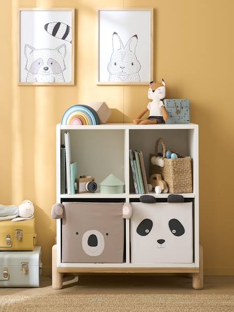 Kinderzimmer 2er-Set Aufbewahrungsboxen, Panda + Koala - taupe+helgrau - 4
