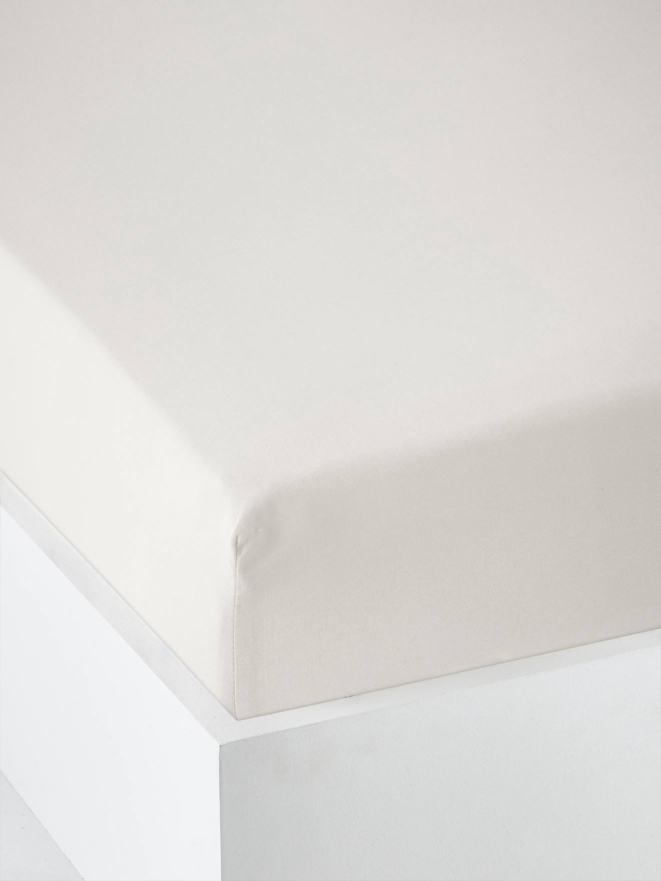 Baby Spannbettlaken, uni wollweiß Gr. 70x140 von vertbaudet