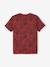 Jungen T-Shirt, Print und Brusttasche Oeko-Tex - braun+dunkelblau+moosgrün+ziegel - 12