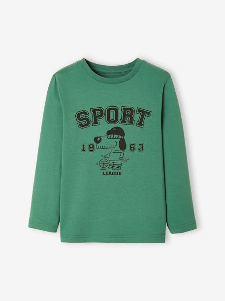 Jungen Shirt, Schriftzug BASIC Oeko-Tex - blau+grün+grün+hellbraun+orange+schwarz+senfgelb - 7