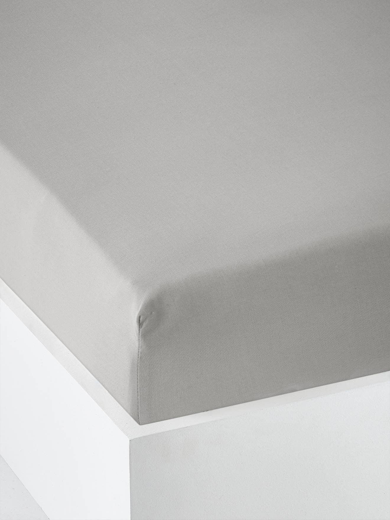 Baby Spannbettlaken, uni grau Gr. 70x140 von vertbaudet