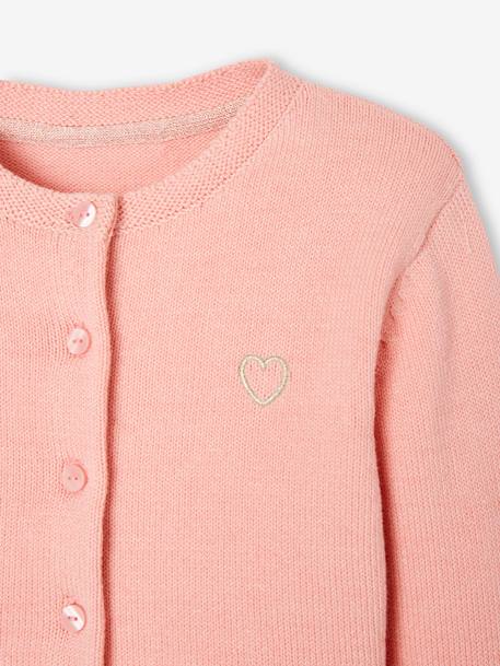 Festlicher Mädchen Bolero - rosa+wollweiß - 3