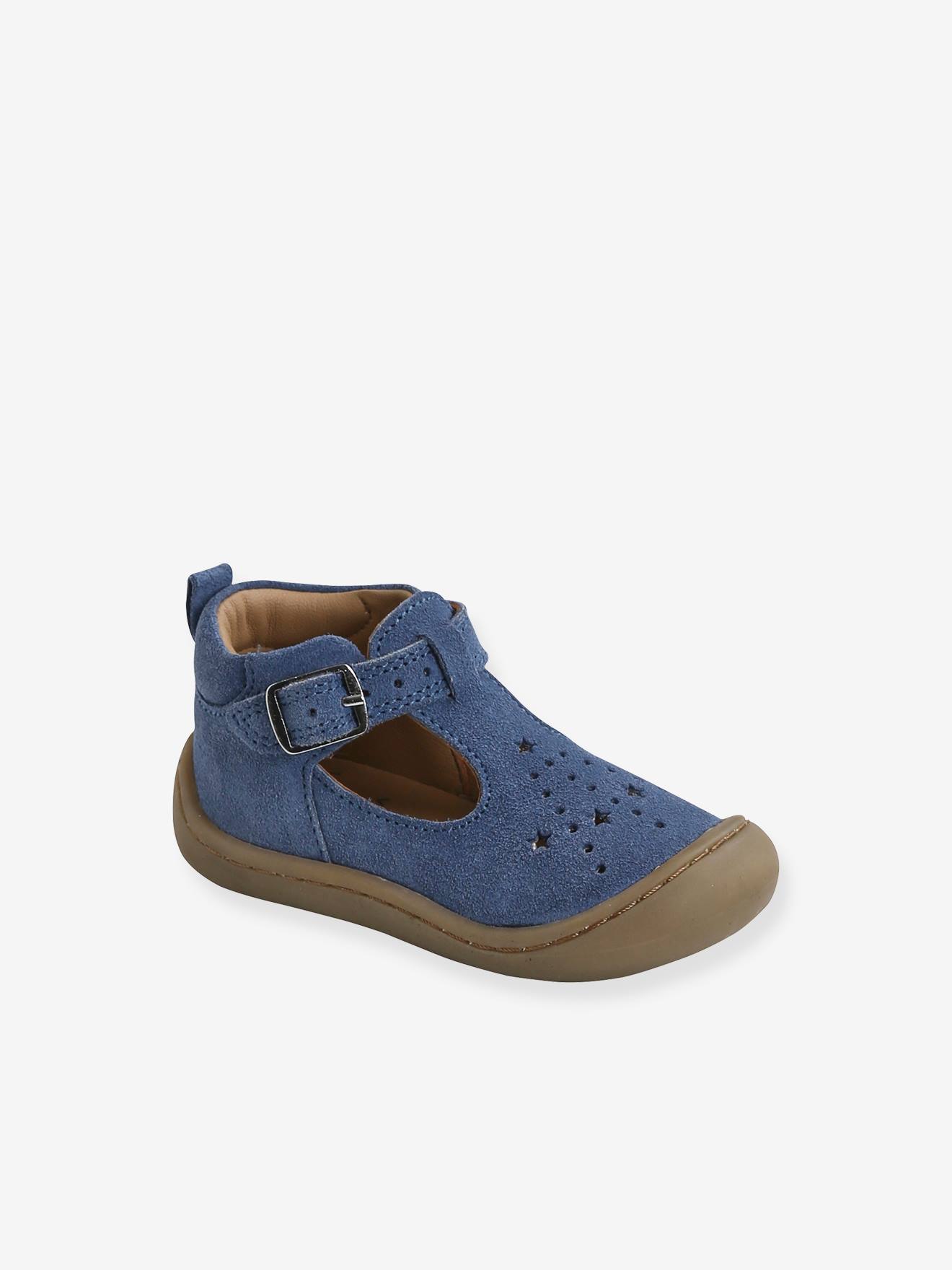 Baby Krabbelschuhe blau Gr. 19 von vertbaudet
