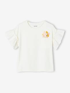 Maedchenkleidung-Mädchen T-Shirt, Volantärmel mit Lochstickerei