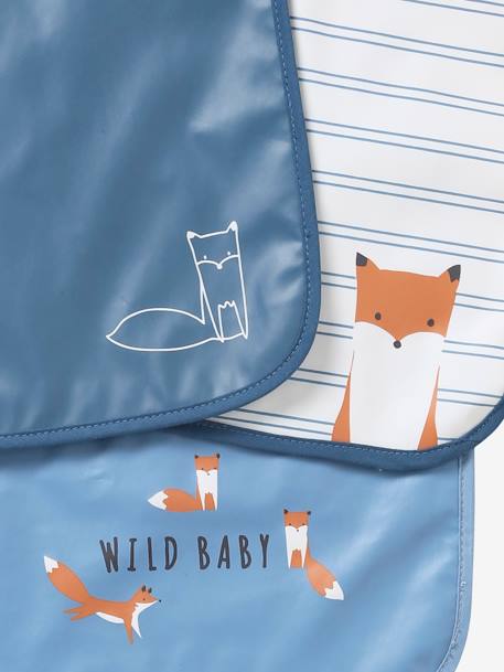 3er-Pack beschichtete Baby Lätzchen - blau+smaragd - 5