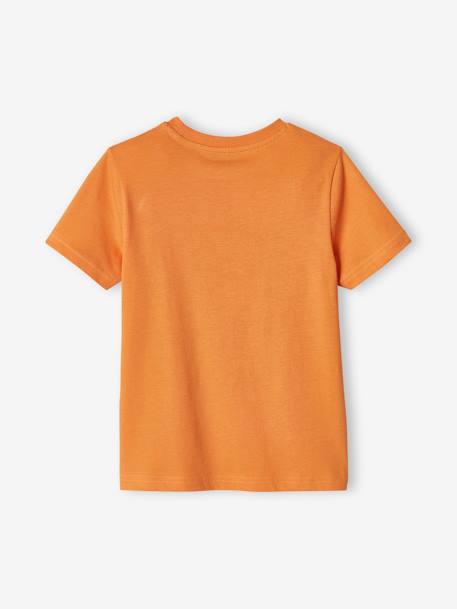 Jungen T-Shirt mit Schriftzug BASIC Oeko-Tex - aqua+blau+hellblau+hellgelb+nachtblau+orange+orange+wollweiß - 21