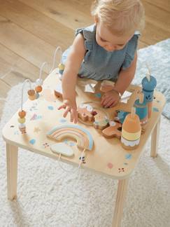 Spielzeug-Baby-Tasten & Greifen-Activity-Tisch „Waldfreunde“, Holz FSC