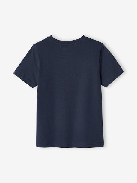 Jungen T-Shirt mit Schriftzug BASIC Oeko-Tex - aqua+blau+hellblau+hellgelb+nachtblau+orange+orange+wollweiß - 15