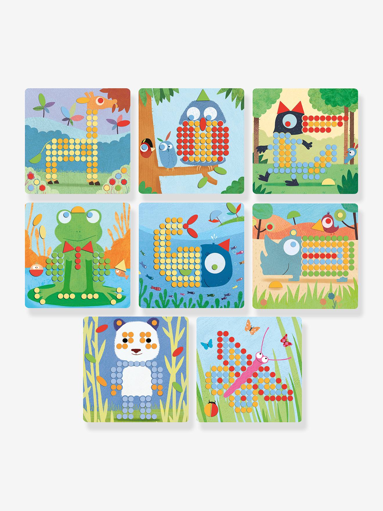 Holzpuzzle Mosaik Lernspiel – 137 Teile, Für Kinder 2-6 Jahre, Fördert Kreativität & Motorik