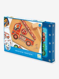 Spielzeug-Baby-Tasten & Greifen-Hammerspiel mit Fahrzeugen DJECO