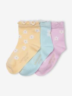 Babymode-3er-Pack Mädchen Baby Socken mit Blumen Oeko-Tex