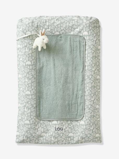 Babyzimmer Wickeltischauflage „Waldspaziergang“ mit 2 Wickelunterlagen - salbeigrün - 2